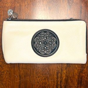Brighton Crossbody Full-size Wallet Cream and Black